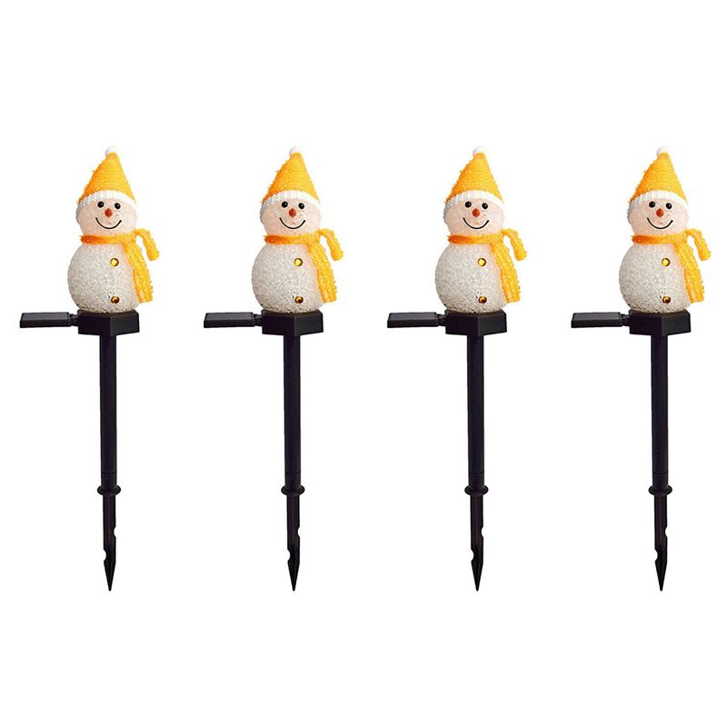 Outdoor Solar Power Xmas Lights - ABGH-4X 스노우맨 태양광 조명 크리스마스 태양광