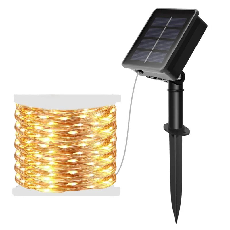 Outdoor Power For Christmas Lights - 100 LED 태양광 요정 방수 구리