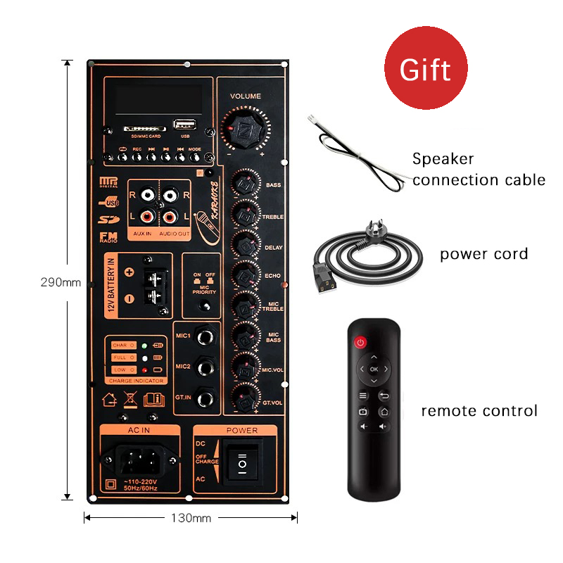 Outdoor Power Board - 듀얼 출력 10-18 인치 서브우퍼에 적합