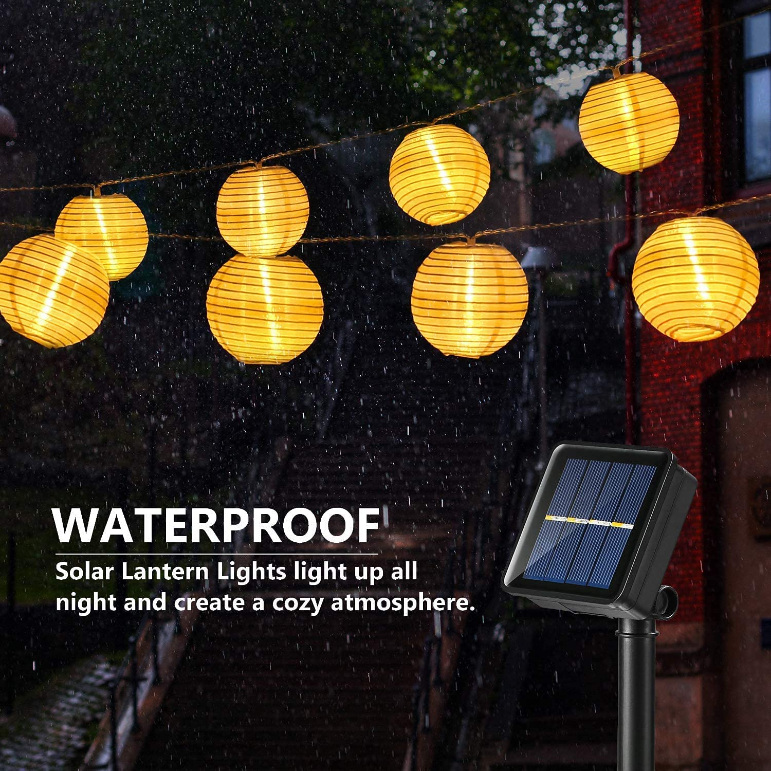 방수 랜턴 태양 문자열 요정 조명 6.5M 30 LED - Outdoor Power For Christmas Lights 리뷰 및 가격