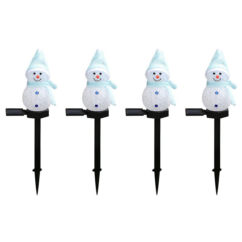 N84R 4X 눈사람 태양광 조명 크리스마스 태양열 L - Outdoor Solar Power Xmas Lights 리뷰 및 가격