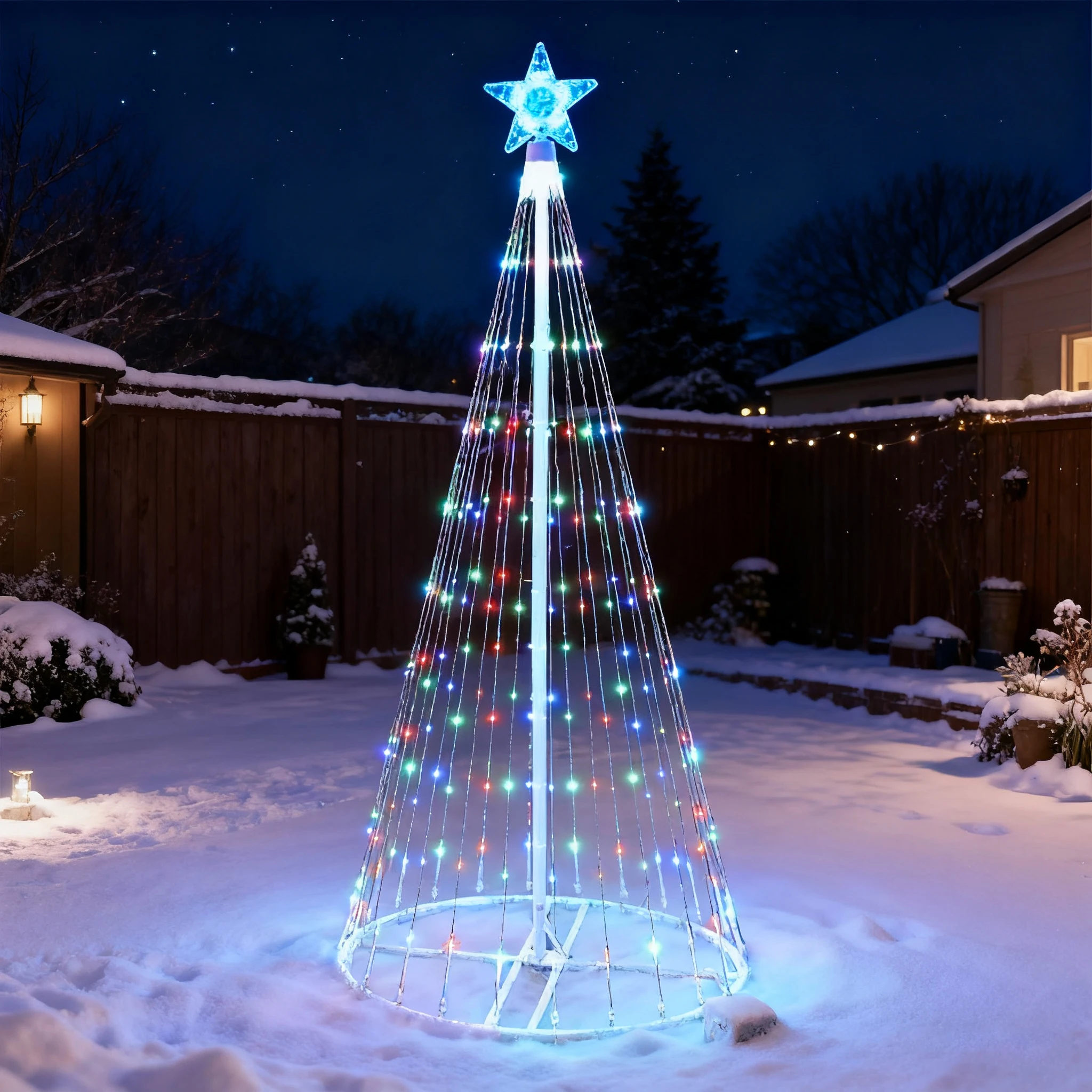 태양광 LED 폭포 스트링 라이트 크리스마스 트리 장식 - Outdoor Power For Christmas Lights 리뷰 및 가격