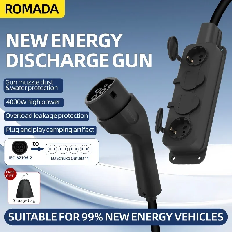 휴대용 16A 4KW 전기차 EV 충전기 V2L 케이블 - Outdoor Power Hub 리뷰 및 가격
