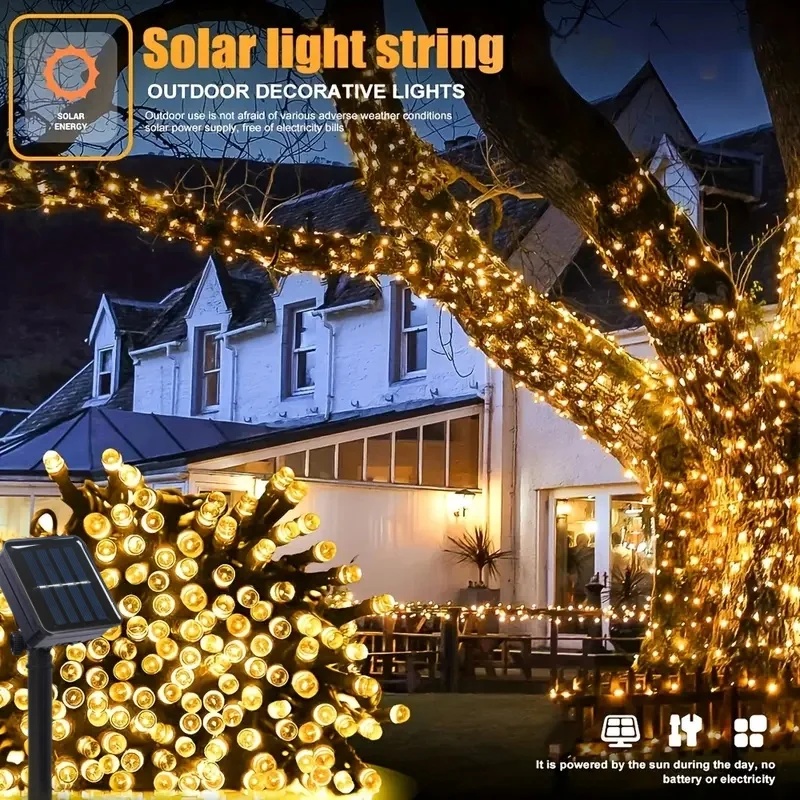 LED 태양광 야외 요정 조명 풀 스카이 스타 조명 방 - Outdoor Power For Christmas Lights 리뷰 및 가격