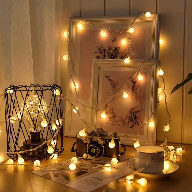 10M USB/배터리 전원 공 LED 문자열 조명 갈  - Outdoor Power For Christmas Lights 리뷰 및 가격