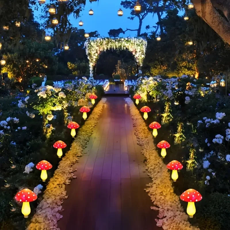 태양열 LED 버섯 모양 조명 야외 정원 장식 조명 파 - Outdoor Power For Christmas Lights 리뷰 및 가격