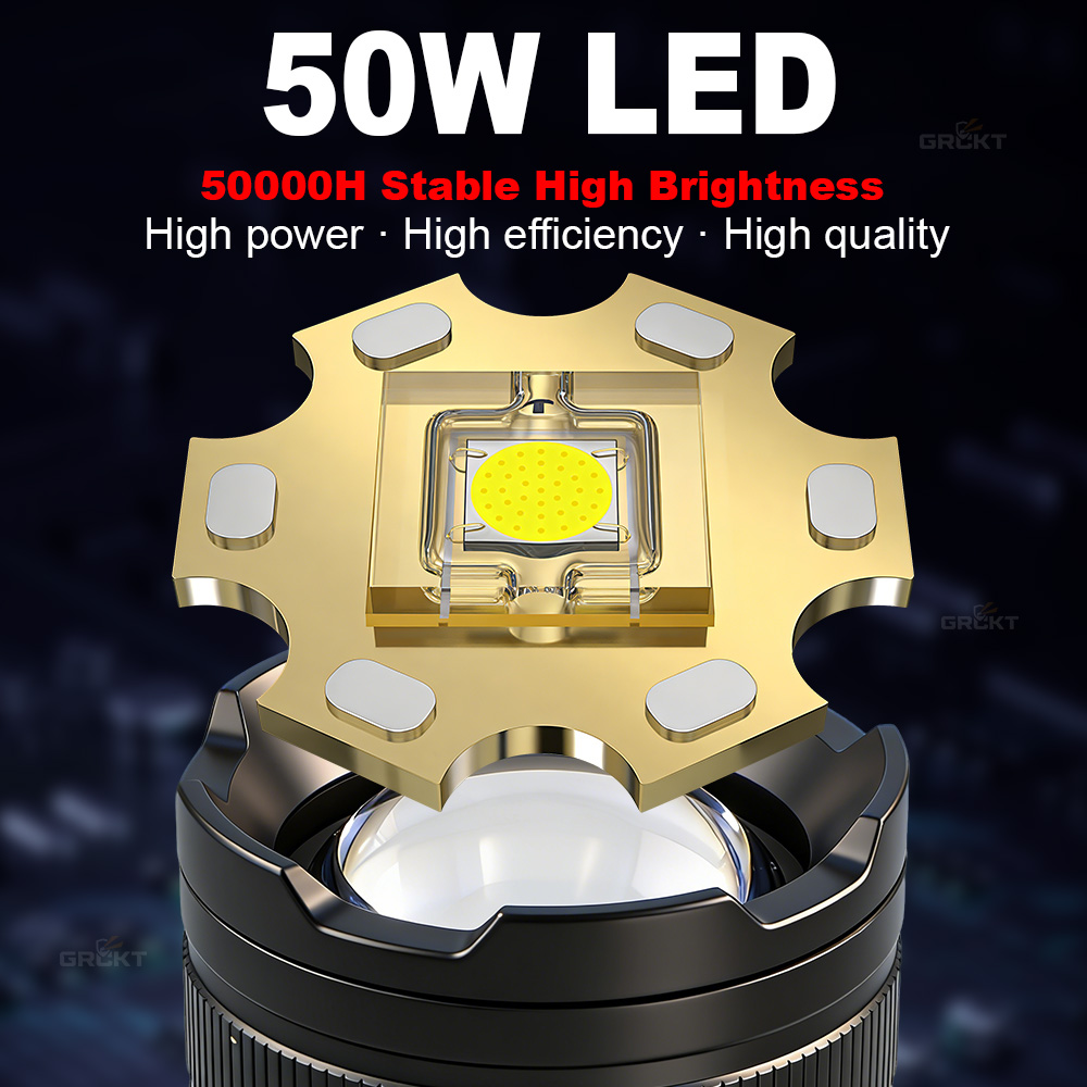 80000CD 가장 강력한 LED 손전등 고출력 전술  - Outdoor Power Bank 리뷰 및 가격