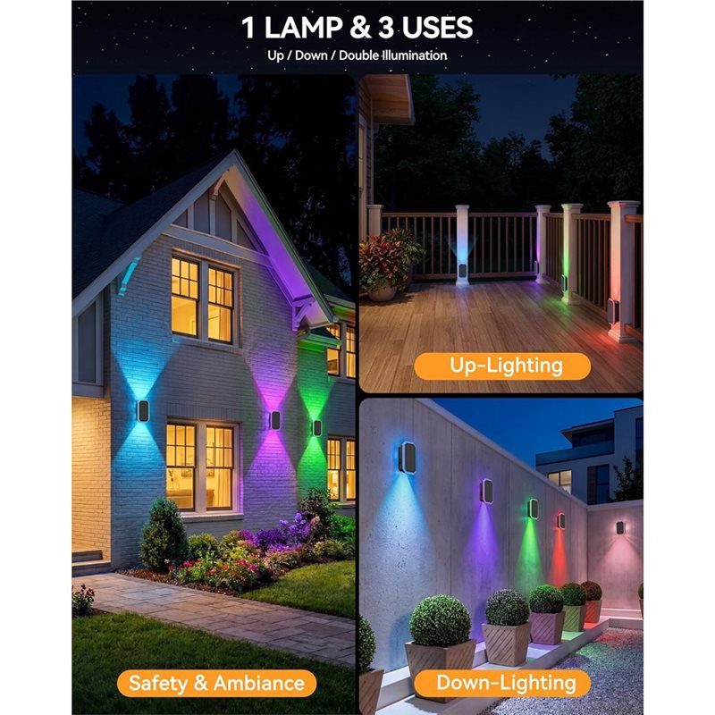 AB66-6PCS RGB 태양광 울타리 조명, 양방향  - Outdoor Power Direct 리뷰 및 가격